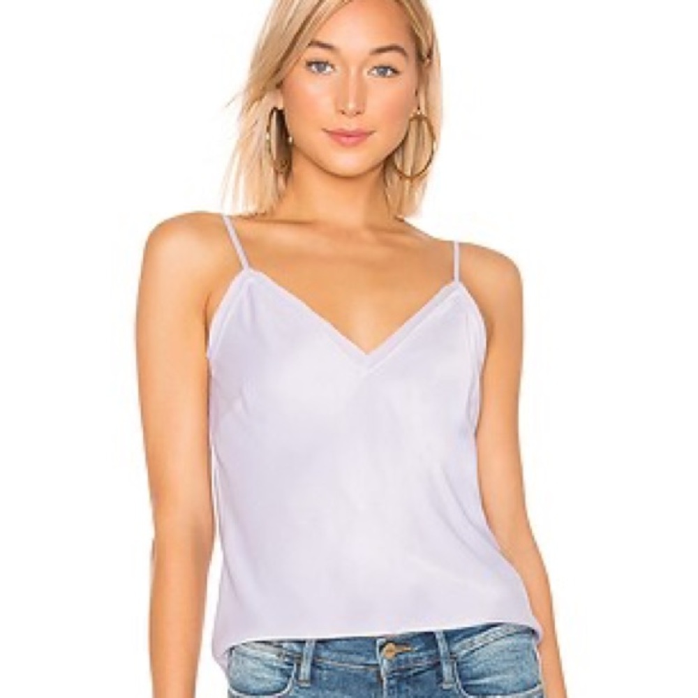 Frame Satin Camisole in Lavender, Medium